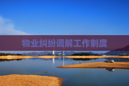 物业纠纷调解工作制度